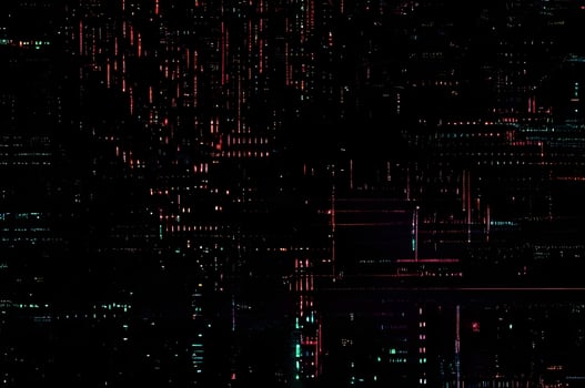 Classic VHS Glitch Overlay Texture on Black Background For Visual Effect photo