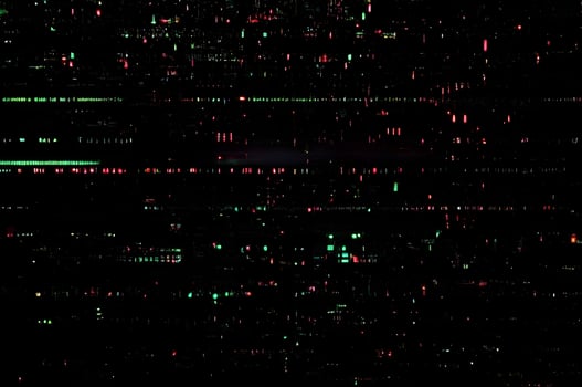 Classic VHS Glitch Overlay Texture on Black Background For Visual Effect photo
