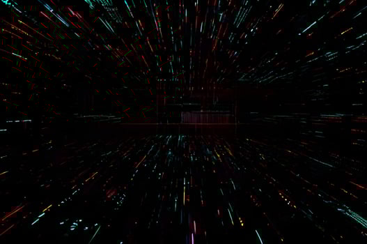 Classic VHS Glitch Overlay Texture on Black Background For Visual Effect photo