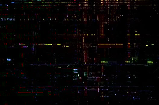 Classic VHS Glitch Overlay Texture on Black Background For Visual Effect photo