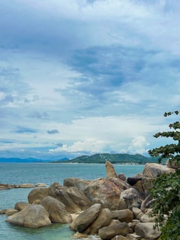 Hin Ta or Grandfather rocks is located at the south end of Lamai Bay, Koh samui, Thailand. A part of all Koh Samui day tours. The rocks are famous because they look like male genitalia. photo