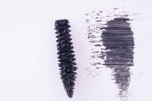 Close-Up of Black Mascara Brush Stroke photo