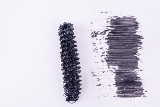 Close-Up of Black Mascara Brush Stroke photo