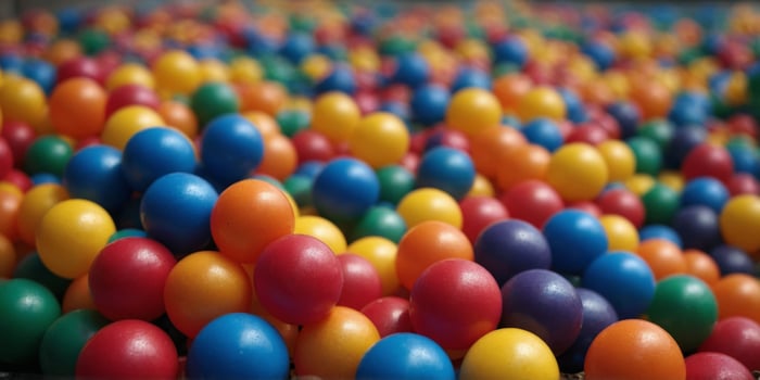 Bright Multicolored Plastic Balls in Play Area. photo