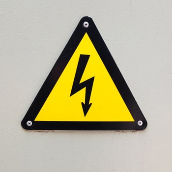 Electric danger sign photo