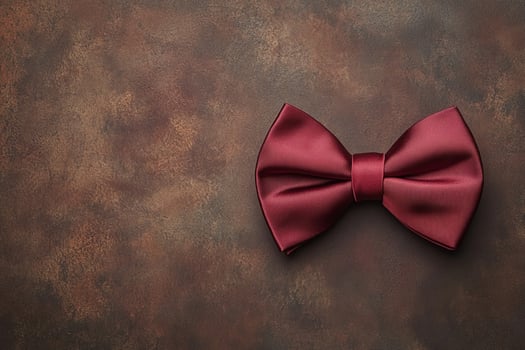 Elegant silk bow tie on a textured background photo