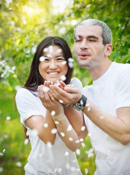 Happy smiling couple in love photo