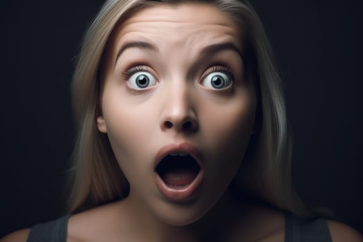 Shocked woman. Generate Ai photo