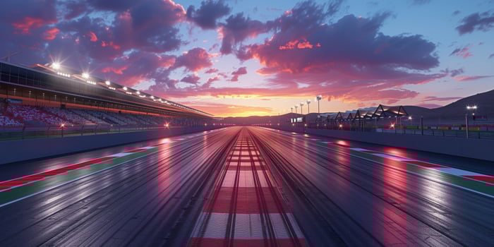 F1 race track circuit road grandstand stadium for Formula One racing photo