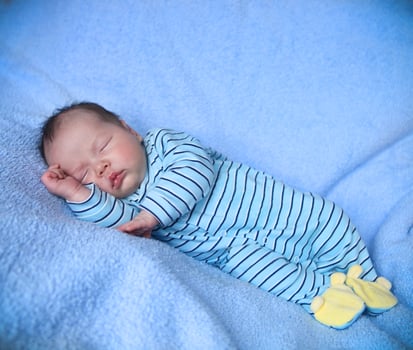 Peaceful baby sleeping photo