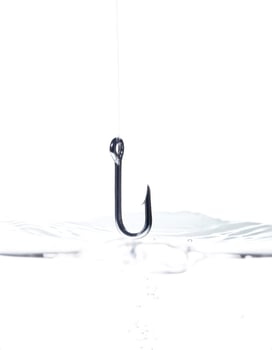 Fishing Hook Submerged in Water photo
