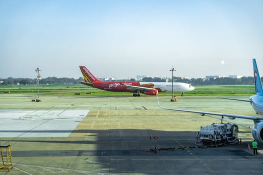 Hochiminh - Jun 13 2024 Vietjet Air plane at Tan Son Nhat International Airport photo