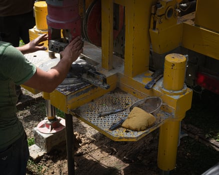 water well, drilling machine, spring, underground springs, photo
