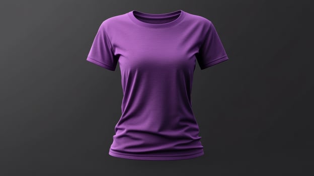 Blank purple short sleeve t-shirt mockup photo