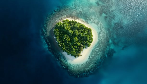 Marine and some little island top of view rock cliff stone coral nature landscape photo