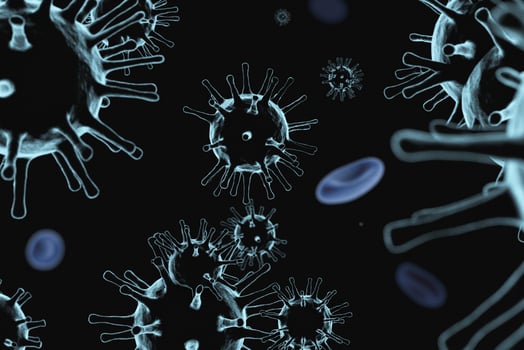 3D illustration of corona virus photo