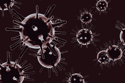 3D illustration of corona virus photo