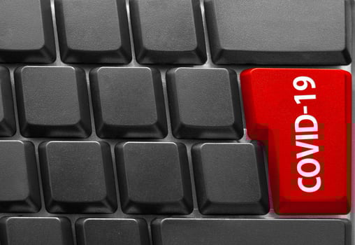 COVID 19 key on keyboard photo