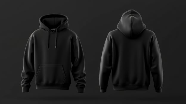 Blank black hoodie mockup photo