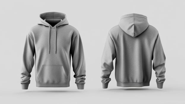 Blank gray hoodie mockup photo
