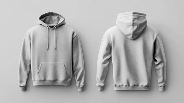 Blank gray hoodie mockup photo