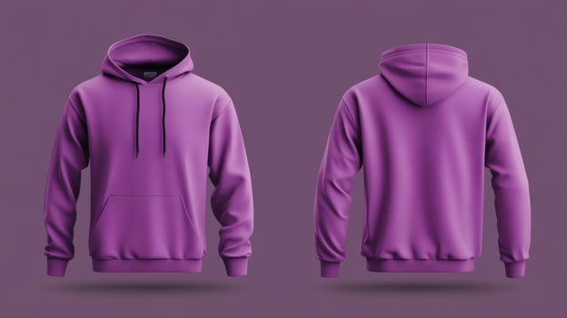 Blank purple hoodie mockup photo