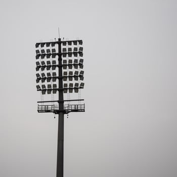 Cricket stadium flood lights poles at Delhi, India, Cricket Stadium Lights photo