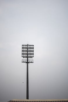 Cricket stadium flood lights poles at Delhi, India, Cricket Stadium Lights photo