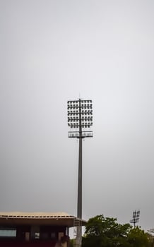 Cricket stadium flood lights poles at Delhi, India, Cricket Stadium Lights photo