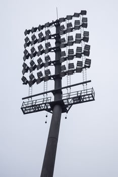 Cricket stadium flood lights poles at Delhi, India, Cricket Stadium Lights photo