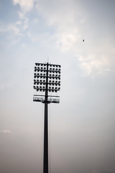Cricket stadium flood lights poles at Delhi, India, Cricket Stadium Lights photo