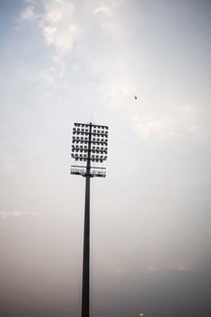 Cricket stadium flood lights poles at Delhi, India, Cricket Stadium Lights photo