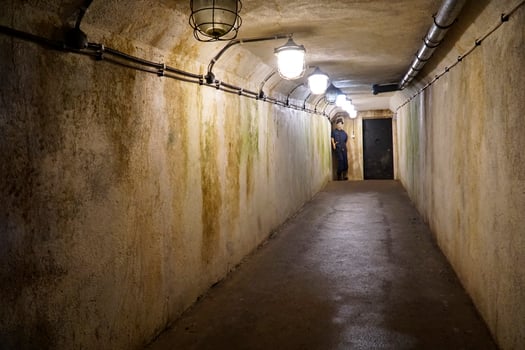 Ludwikowice Klodzkie, Poland - August 10th, 2024 - Underground tunnels at Nazi Germany Nobel AG dynamite factory photo