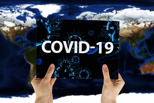 3D illustration of corona virus photo