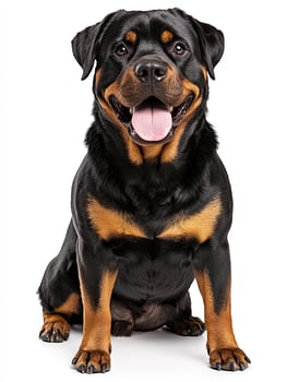 Rottweiler dog isolated on white background photo