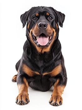 Rottweiler dog isolated on white background photo
