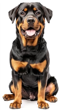 Rottweiler dog isolated on white background photo