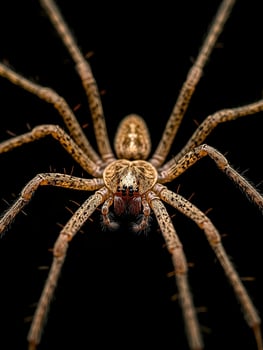 Spider isolated on black background photo