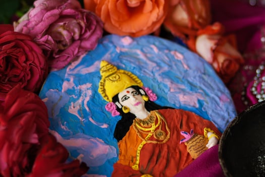 Depiction of the Hindu Goddess Parvati photo