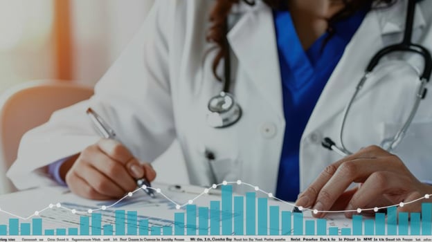 Generated imagWoman, nurse and smile for healthcare, medical or consultation and assistance. Happy female doctor in nursing check, inspection or prescription advice inside hospitale photo