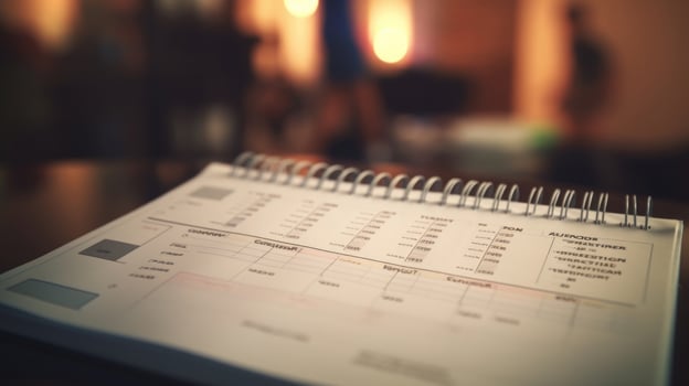 Closeup of a customized workout plan, highlighting the trend of tailored fitness routines tailored to individual needs and goals. photo