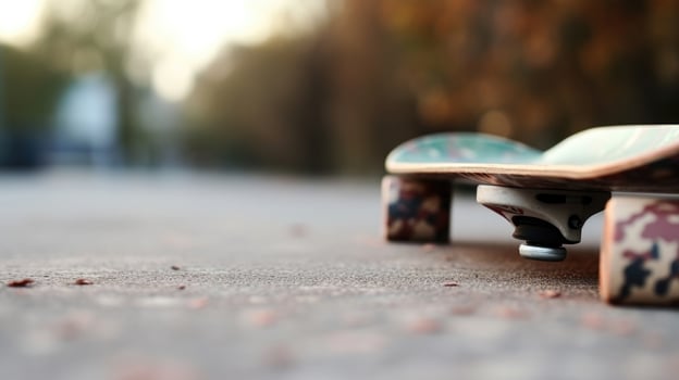 Closeup of a camo patterned skateboard grip tape. photo