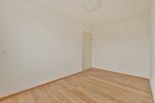 Empty room with wooden floor photo