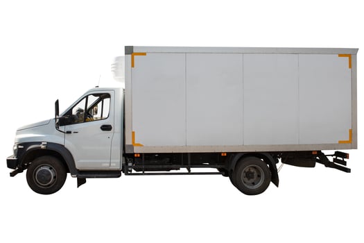 White refrigerated truck photo