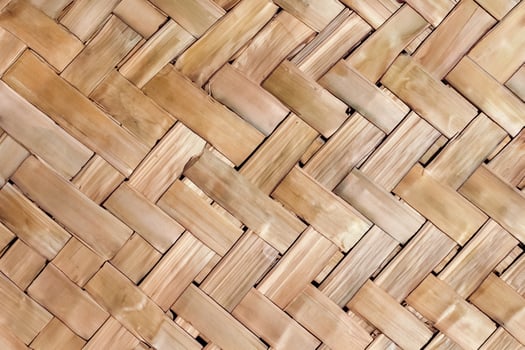 Handmade Brazilian Rug, Woven Palm Straw Pattern photo
