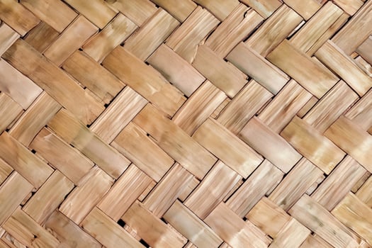 Handmade Brazilian Rug, Woven Palm Straw Pattern photo