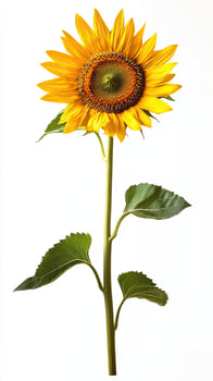 Sunflower isolated on white background photo