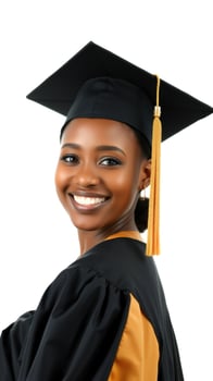Happy Graduate In Cap And Gown photo