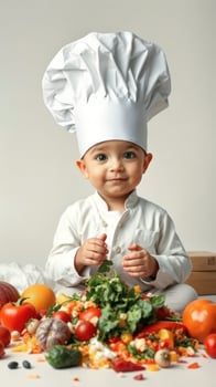 Little Chef With Fresh Produce photo