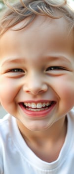 Portrait of a Happy Child with a Big Smile photo